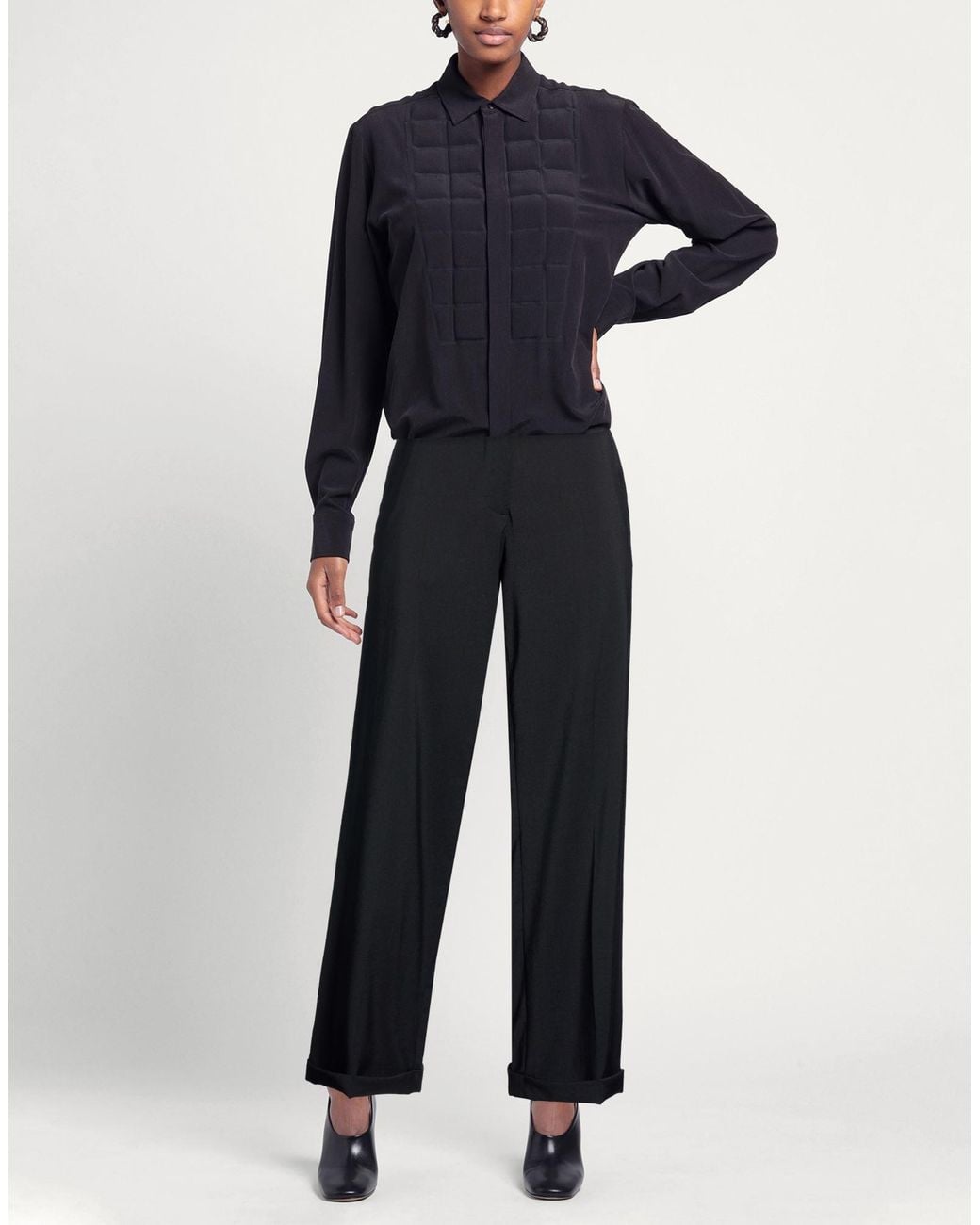 TRUE NYC Blue Pants Virgin Wool, Polyamide, Elastane
