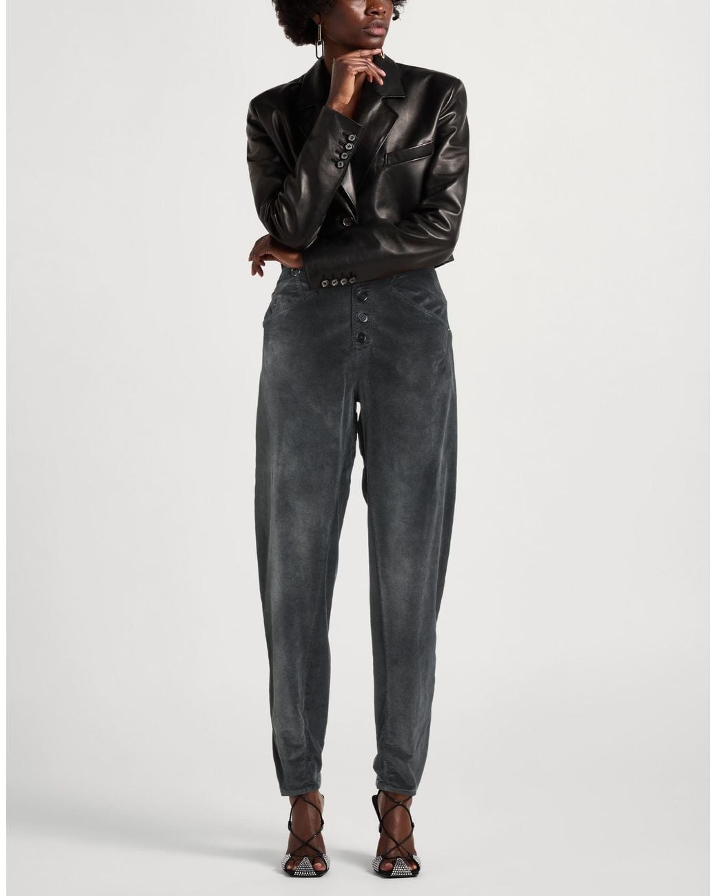 Pantalon High en coloris Gray