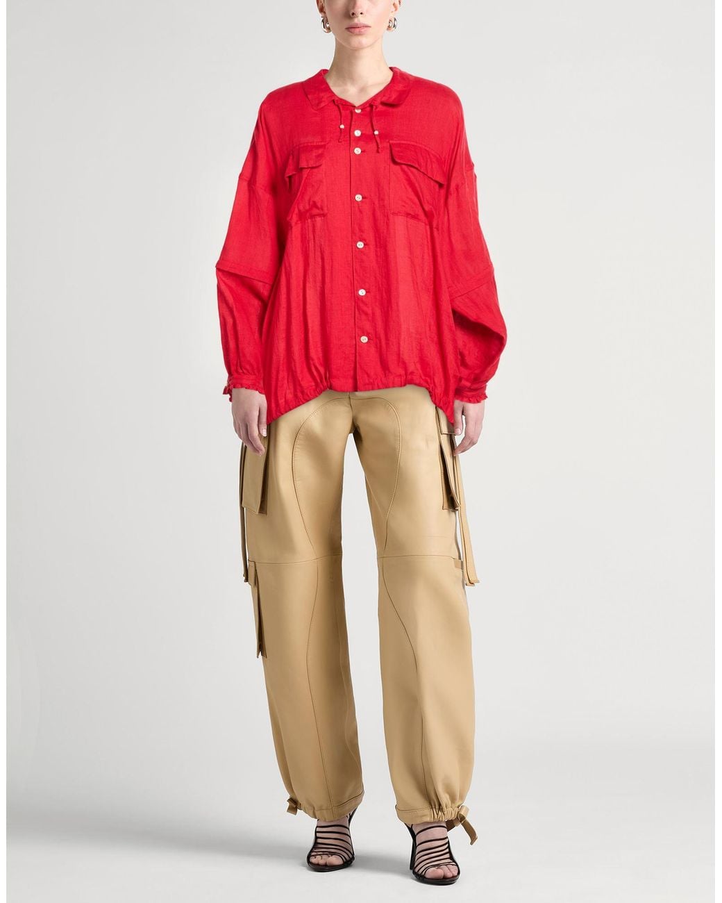 Undercover Red Shirt Linen