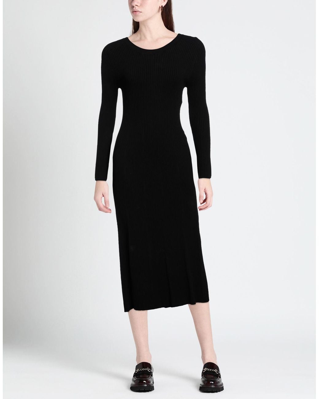 P.A.R.O.S.H. Black Midi Dress