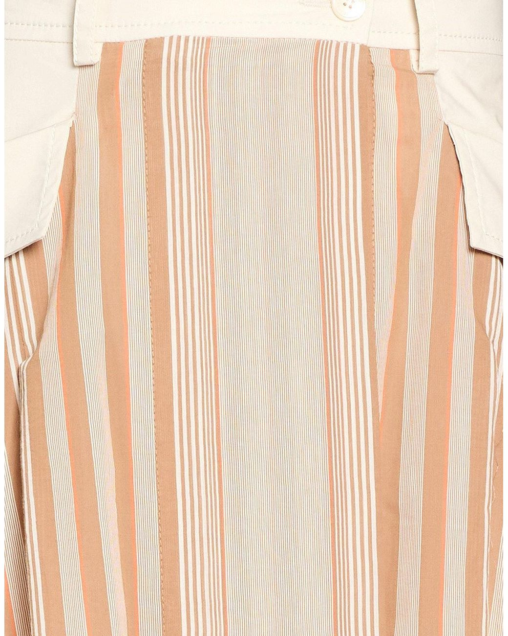 Alberta Ferretti Natural Maxi Skirt Cotton, Polyester, Elastane
