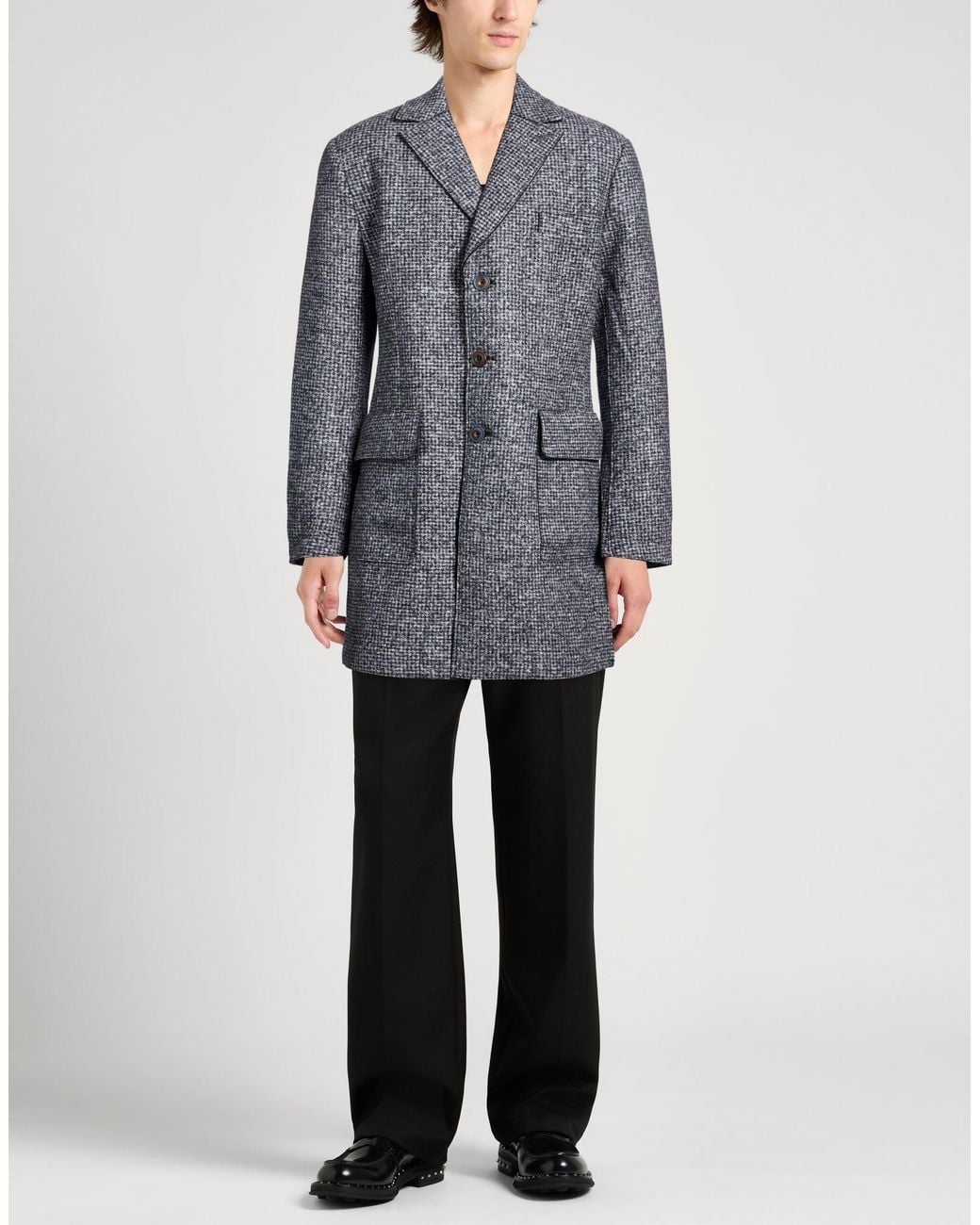Bob Gray Coat Polyester, Wool, Silk, Elastane for men