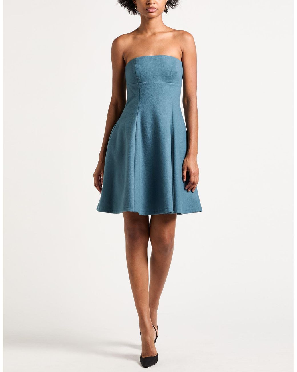Paul & Joe Blue Mini Dress Wool, Polyester, Cashmere