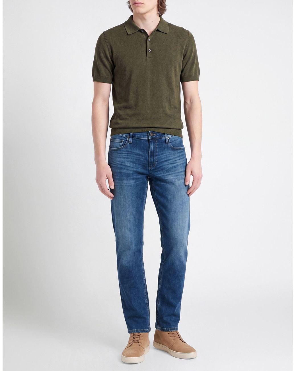 PAIGE Blue Jeans Cotton, Polyester, Elastane for men