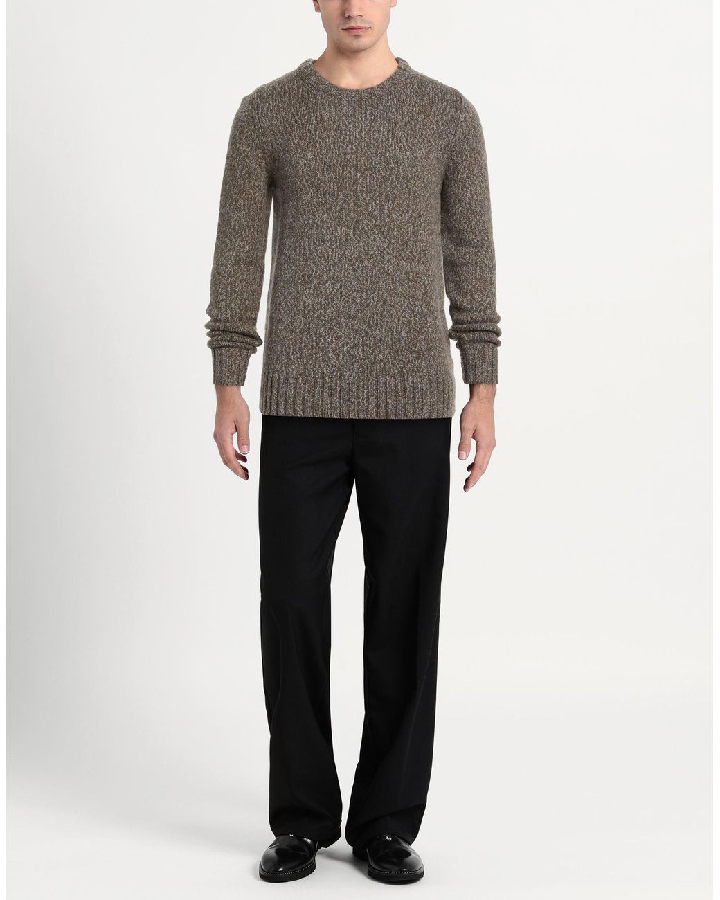 Aragona Gray Sweater Baby Alpaca Wool, Merino Wool for men
