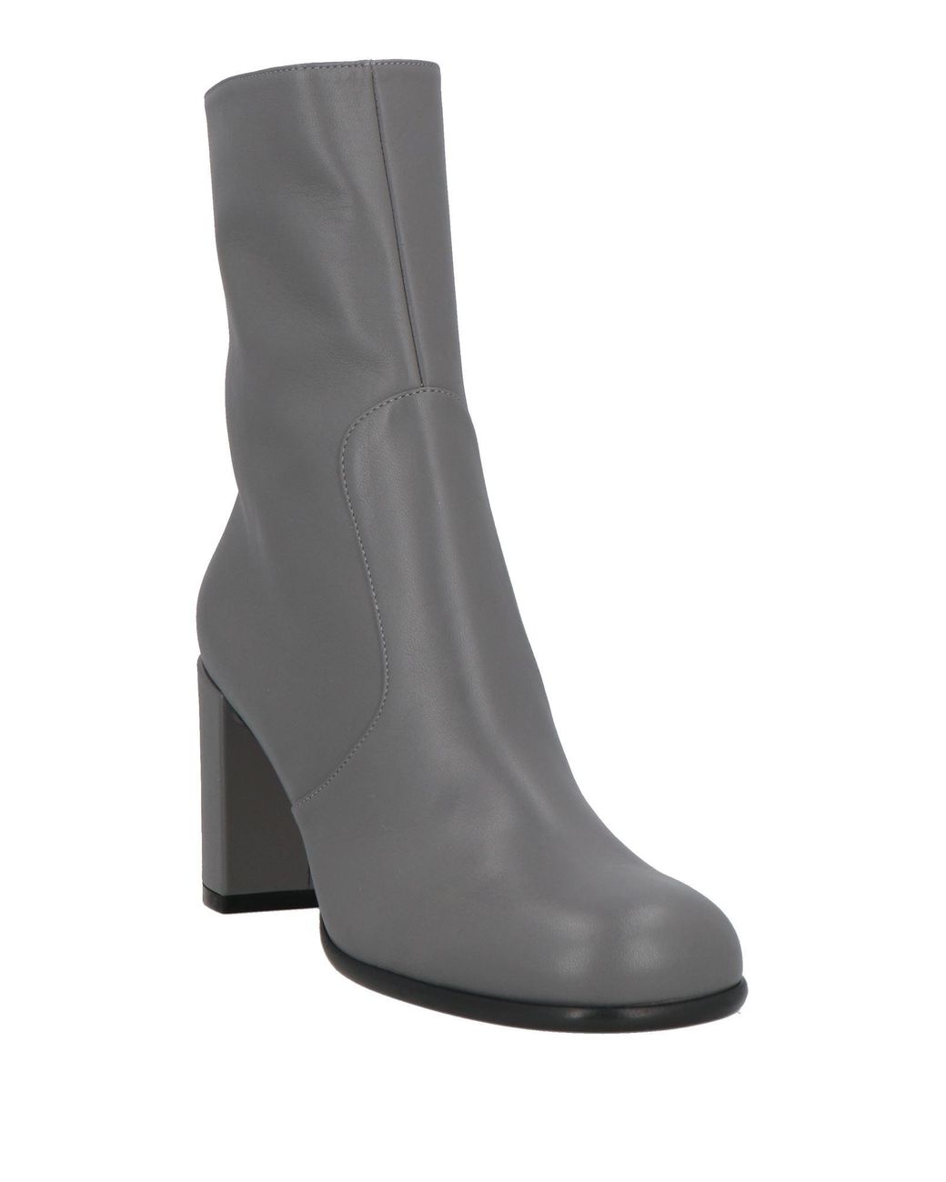 Sergio Rossi Gray Ankle Boots Leather