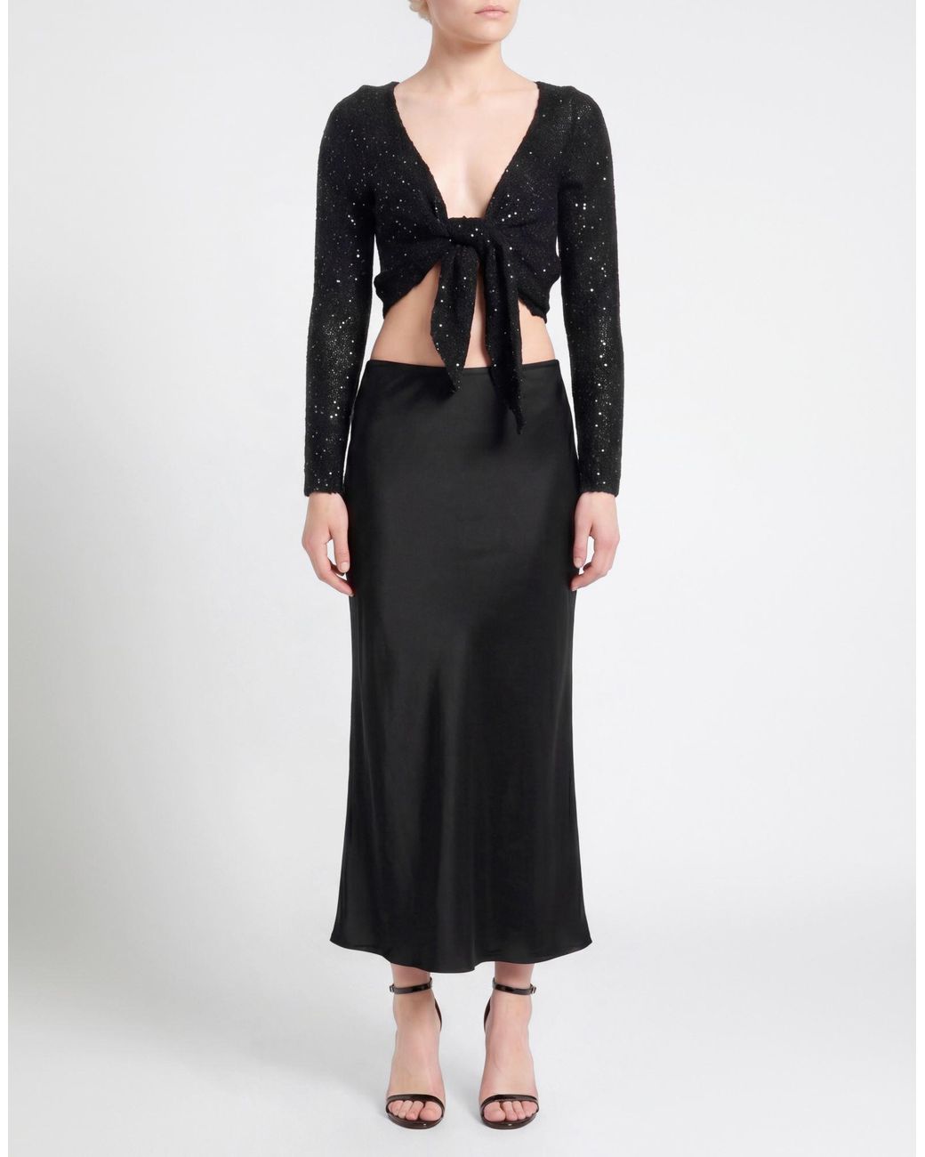 Roberto Collina Black Wrap Cardigans Nylon, Cashmere, Silk
