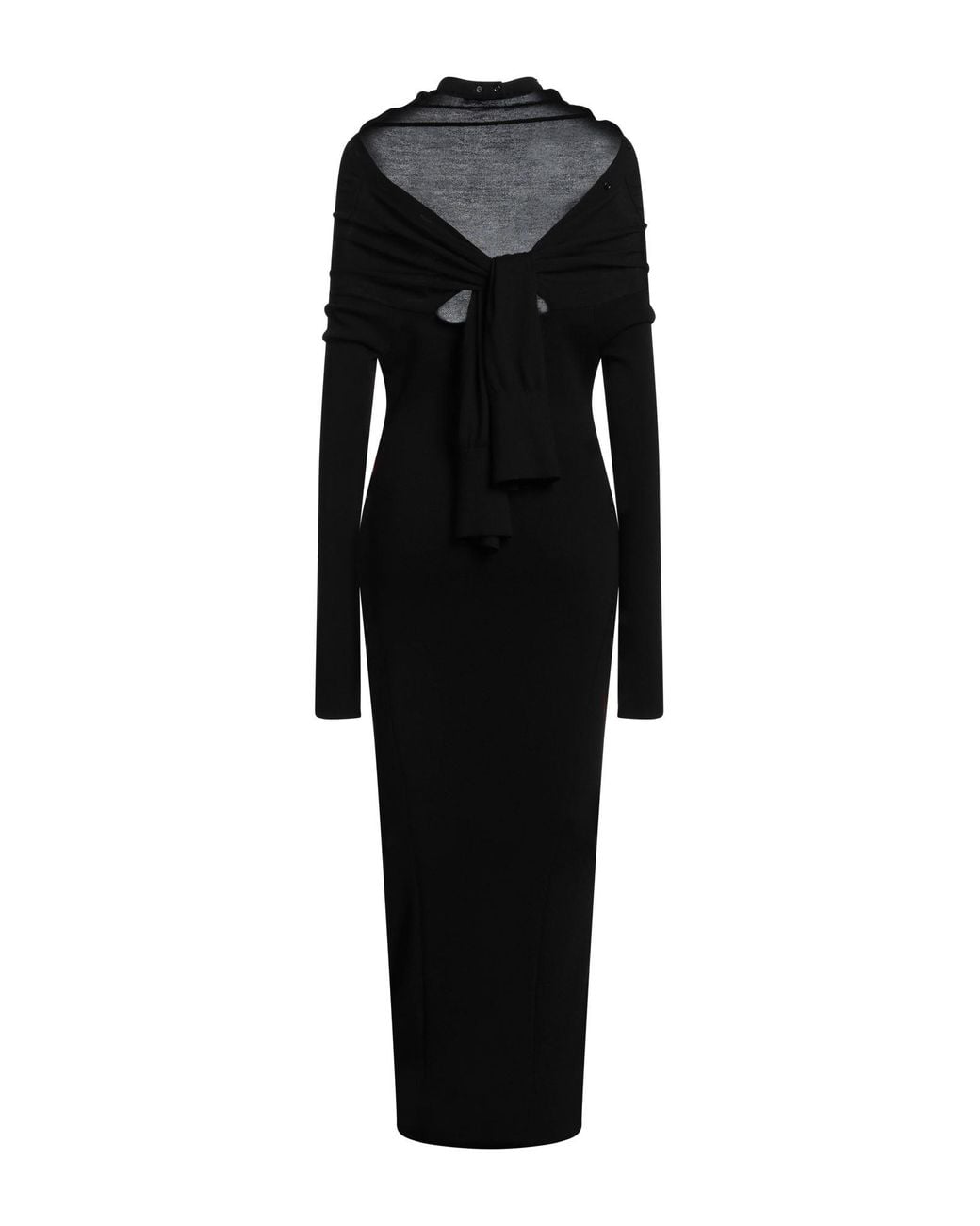 Jacquemus Black Maxi Dress Virgin Wool, Polyamide, Elastane