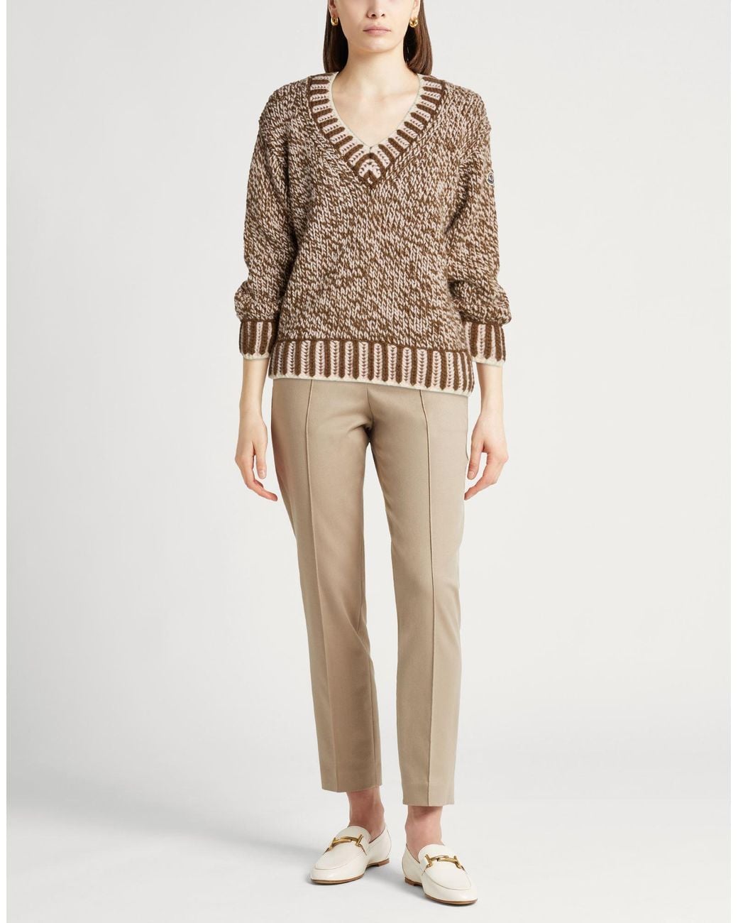 Moncler Brown Sweater Virgin Wool, Acrylic