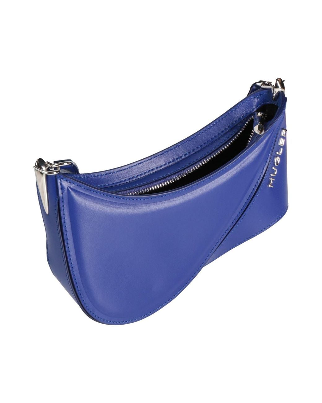 Mugler Blue Cross-Body Bag Leather