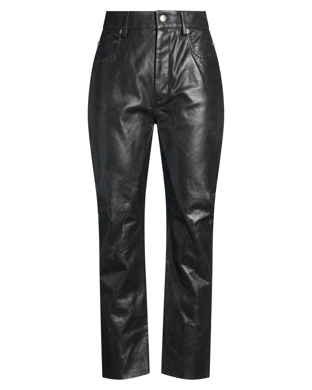 Rick Owens Gray Pants Calfskin