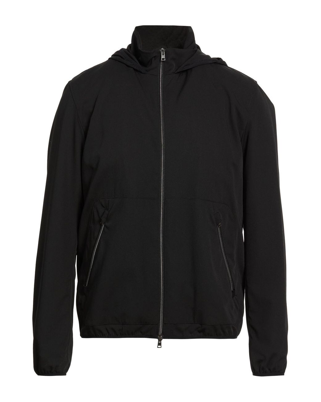 Herno Black Jacket Virgin Wool, Recycled Wool, Polyester, Polyamide, Silk for men