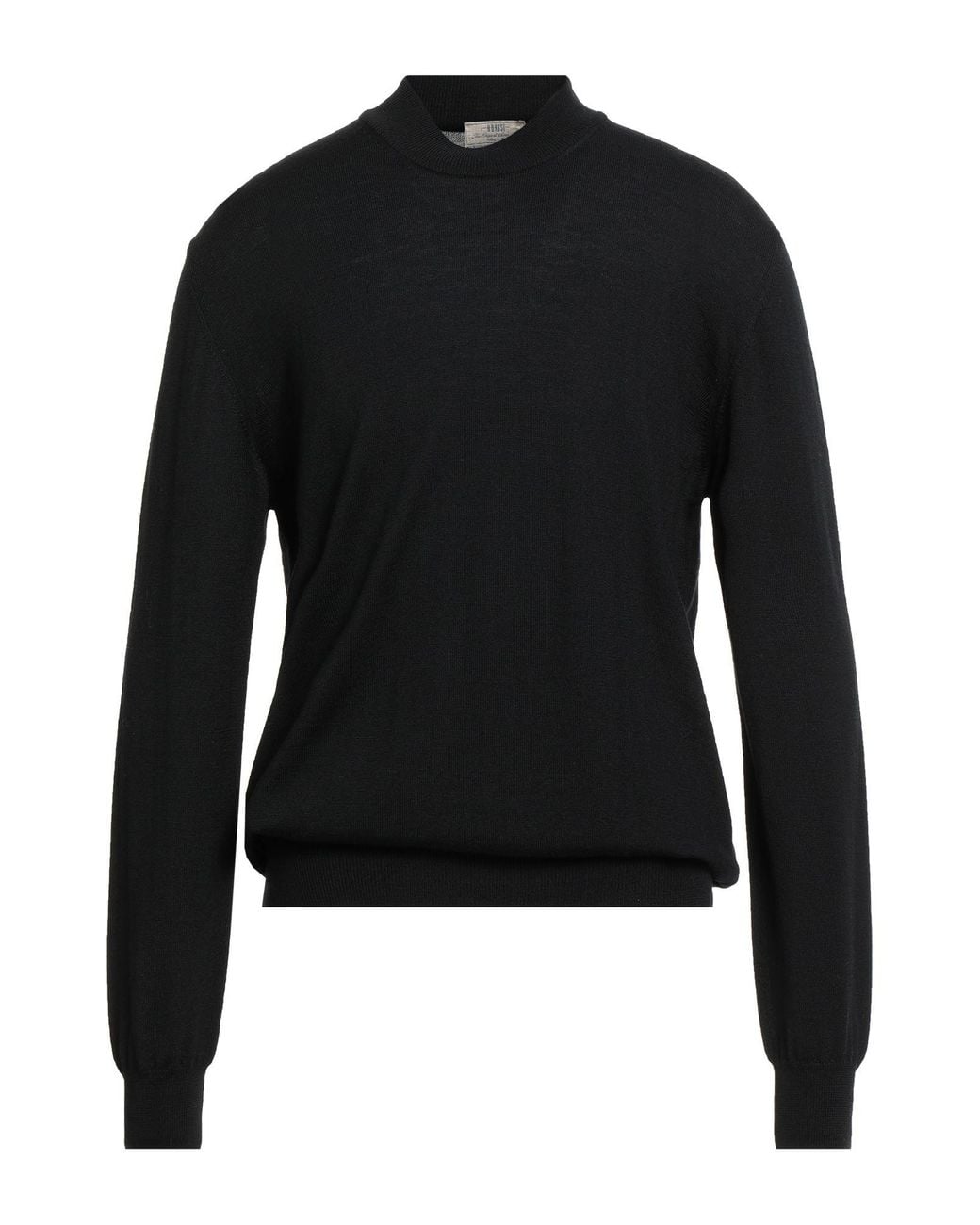 Abkost Black Sweater Virgin Wool for men