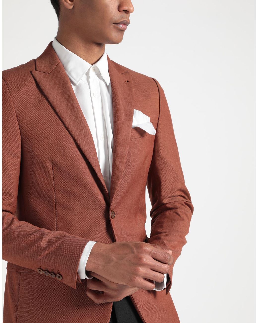 Daniele Alessandrini Red Blazer Polyester, Viscose, Elastane for men