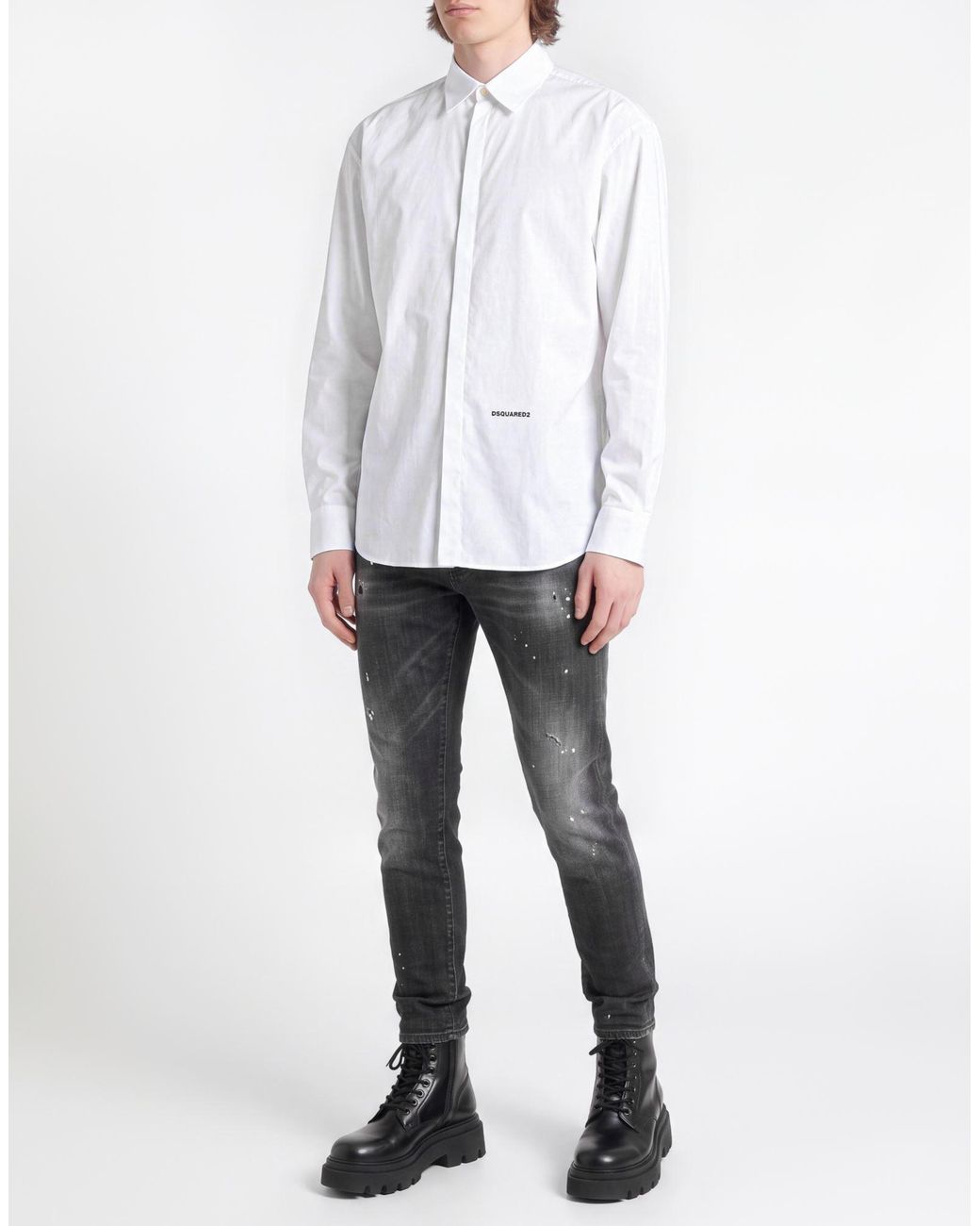 DSquared² White Shirt Cotton for men