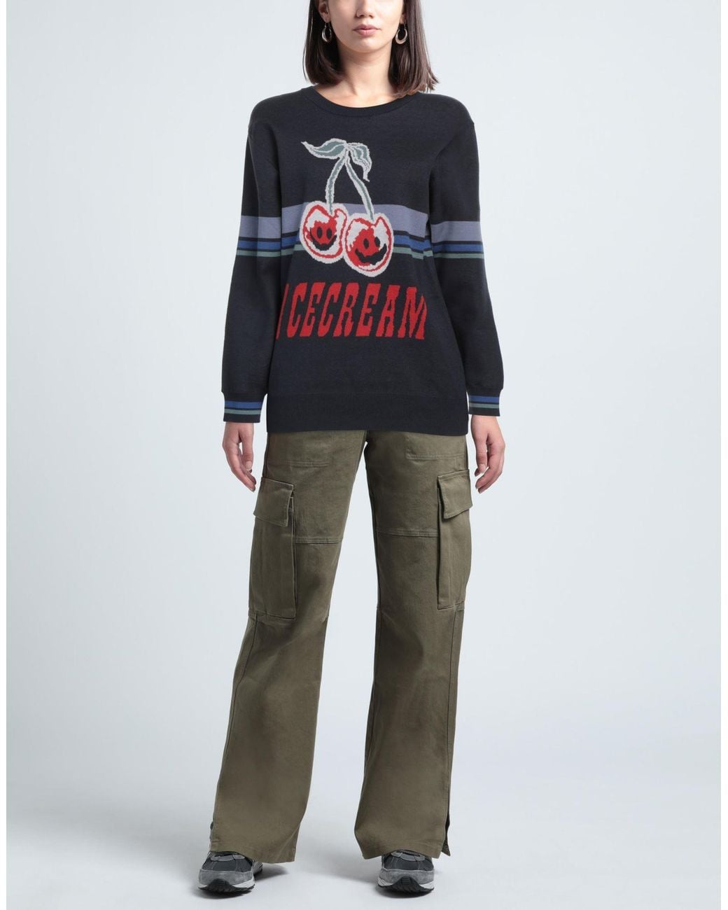 BBCICECREAM Blue Sweater Cotton, Wool