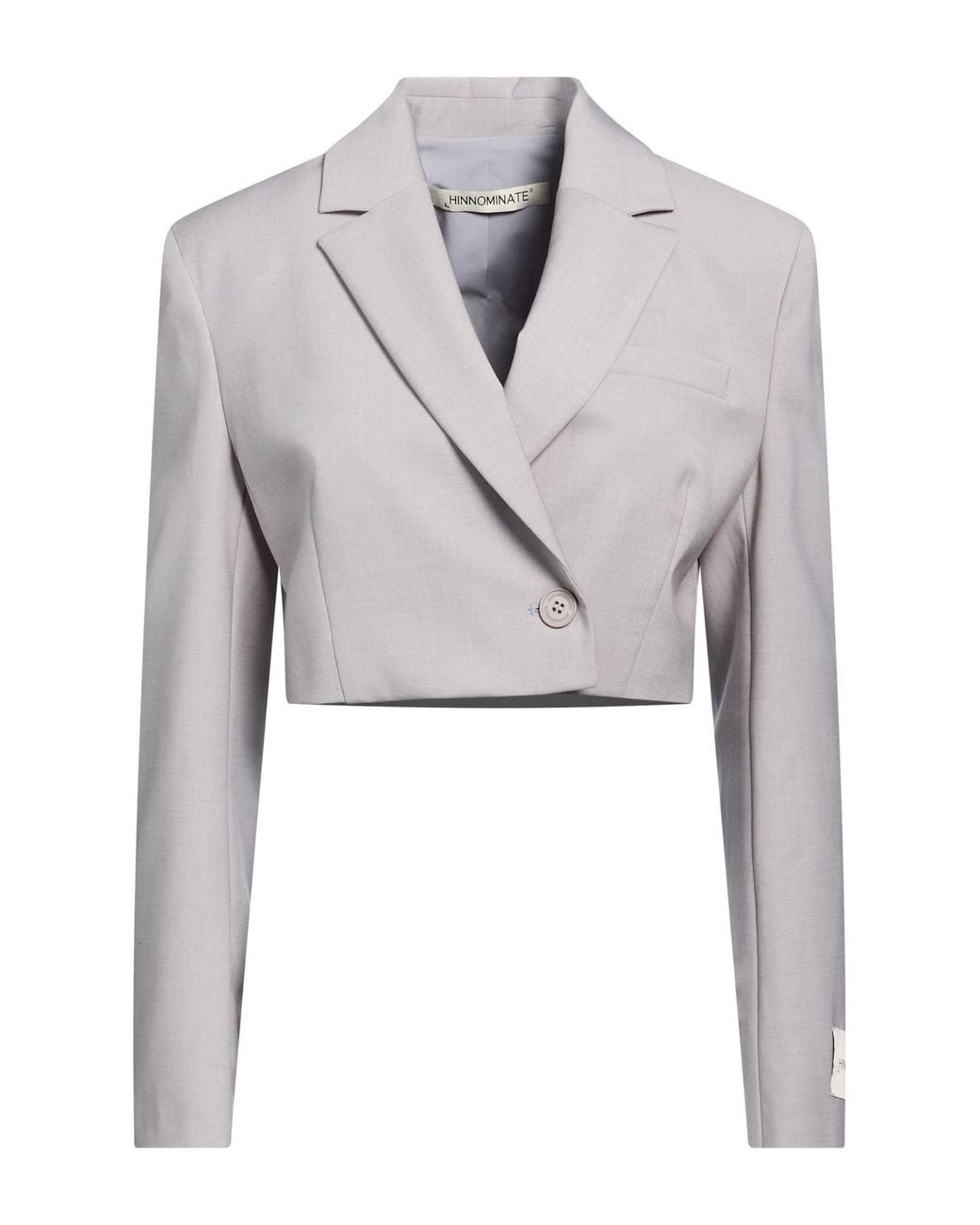 hinnominate Gray Light Blazer Polyester, Viscose, Elastane
