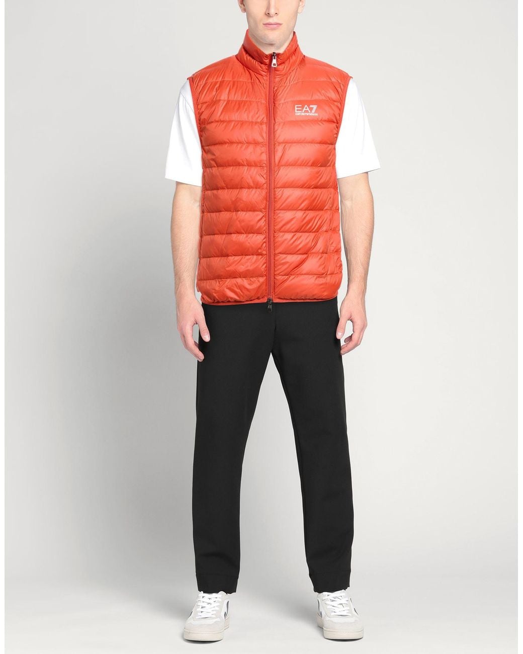 EA7 Orange Gilet for men
