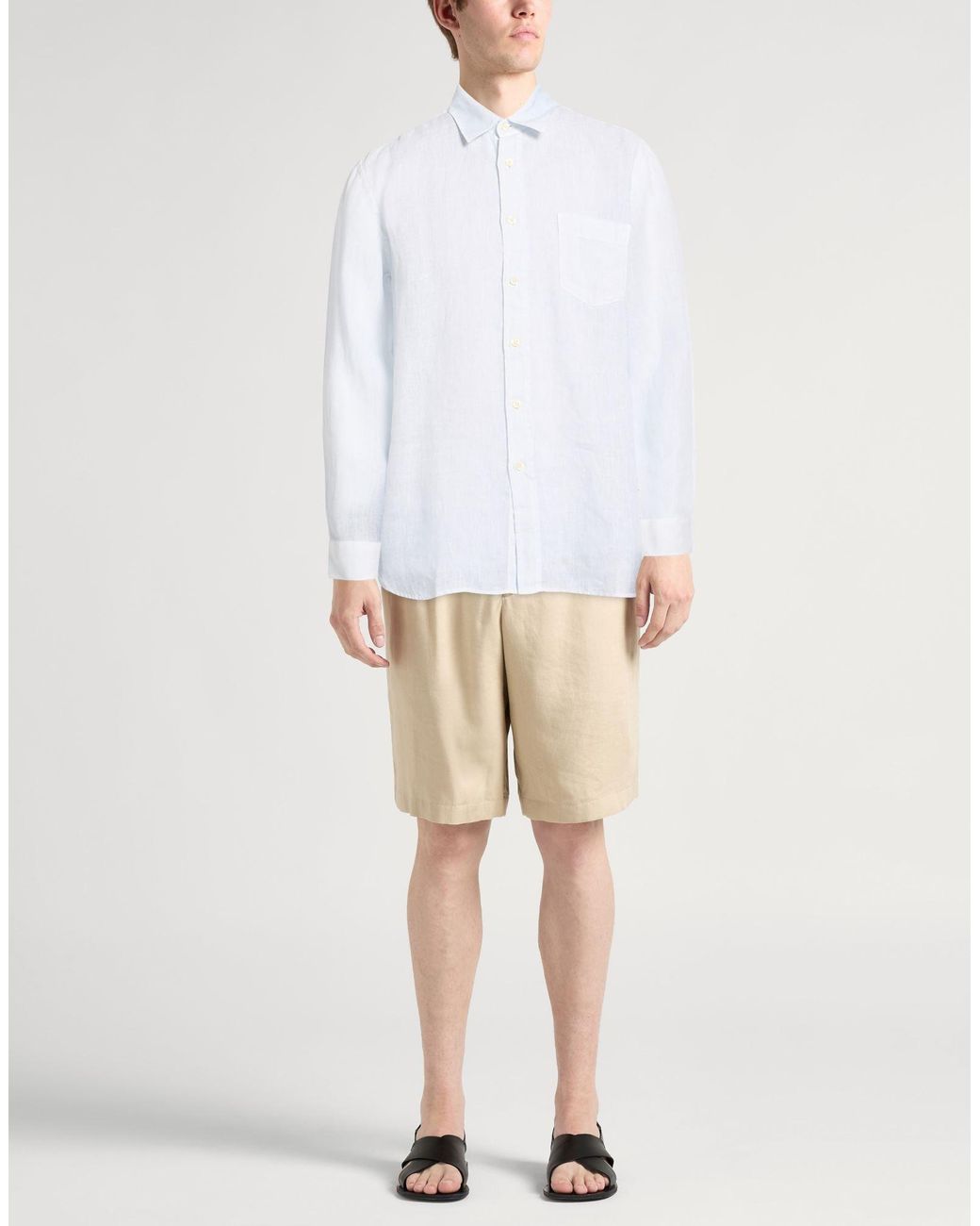 120% Lino White Shirt for men