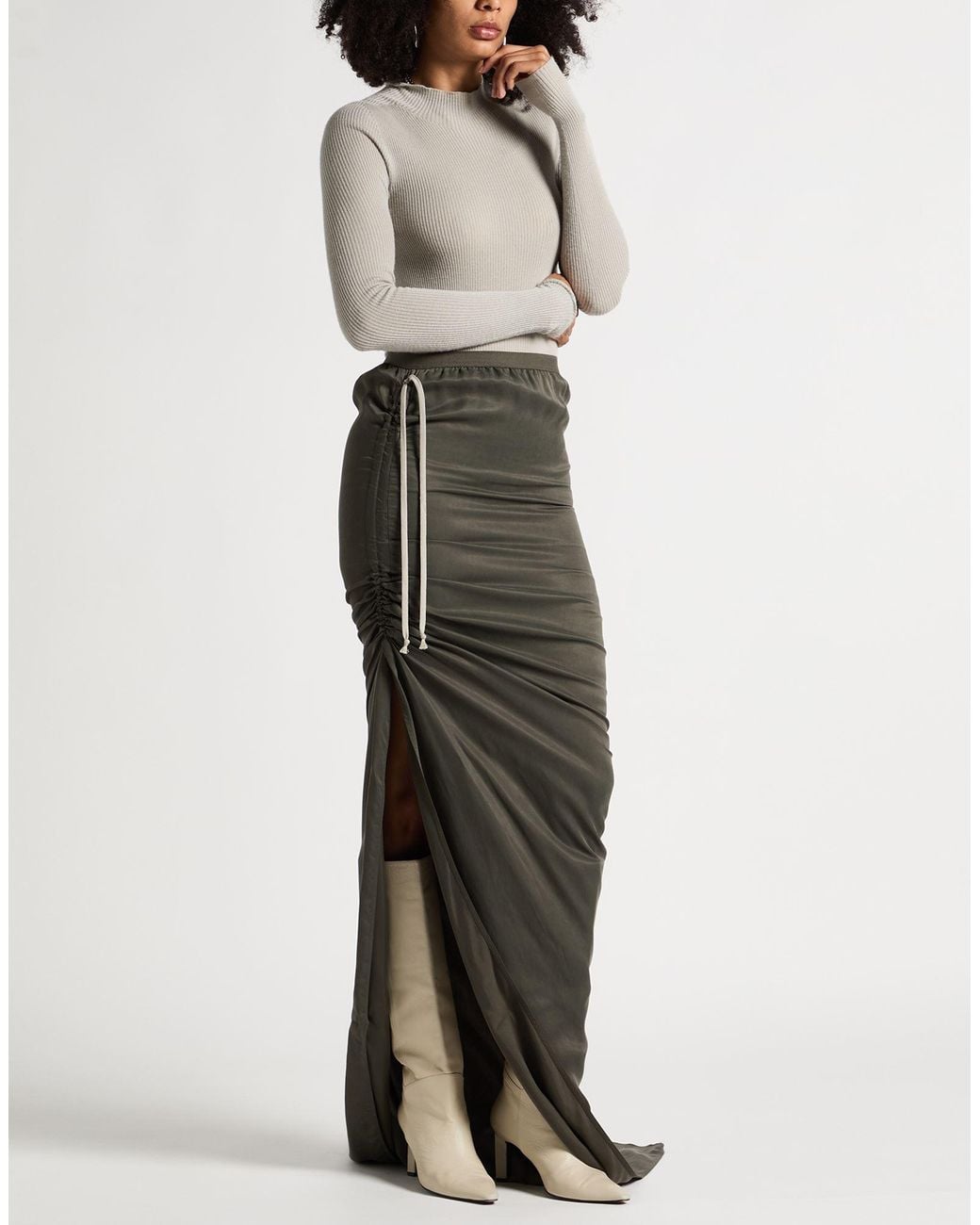 Rick Owens Green Maxi Skirt