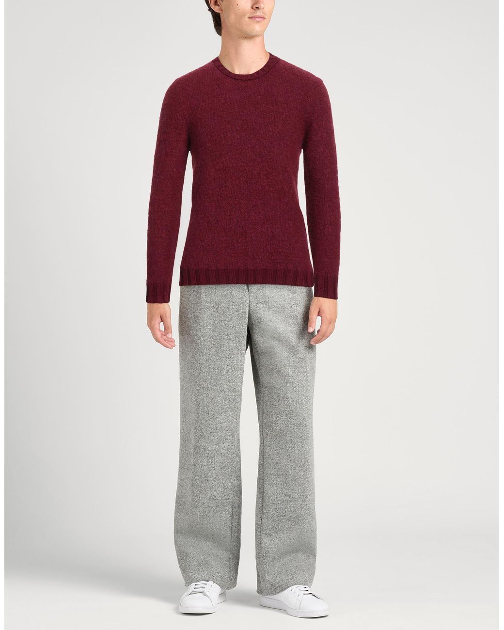 Alpha Studio Red Burgundy Sweater Alpaca Wool, Recycled Polyamide, Polyamide, Wool for men