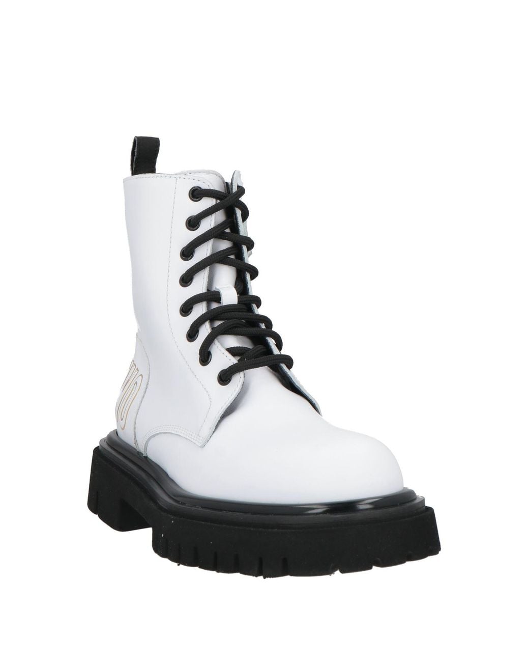 Moschino White Stiefelette