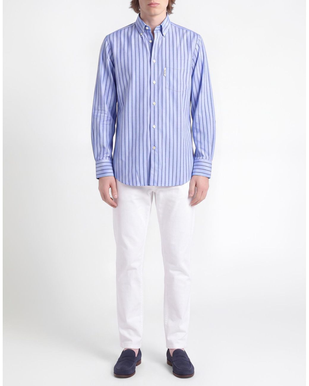 Façonnable Blue Light Shirt Cotton for men