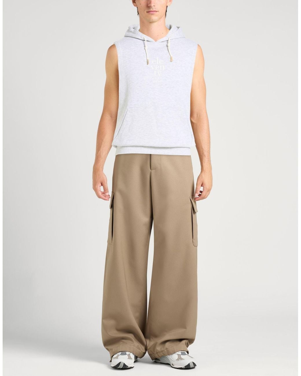 Eleventy White Platinum Sweatshirt Cotton, Polyamide for men