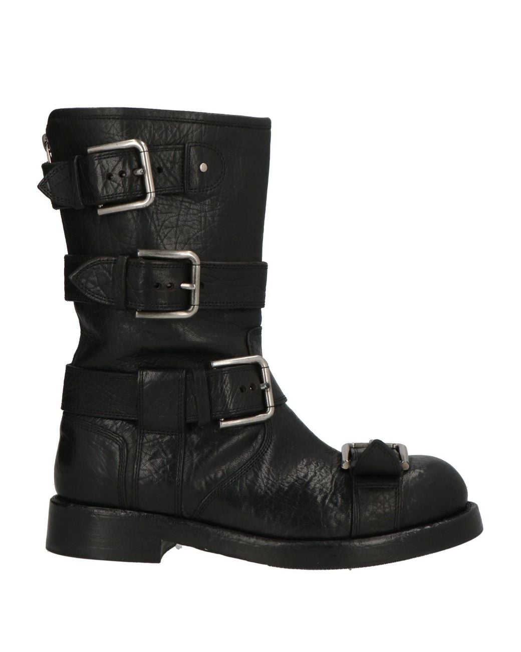 Dolce & Gabbana Black Ankle Boots Leather