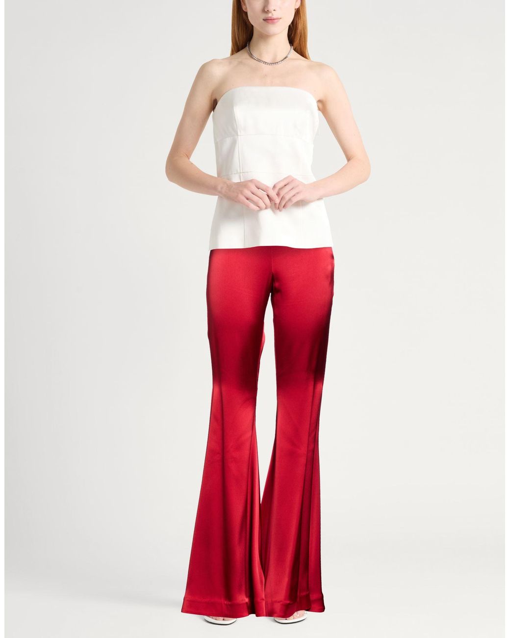 Amen Red Pants Acetate, Viscose, Elastane