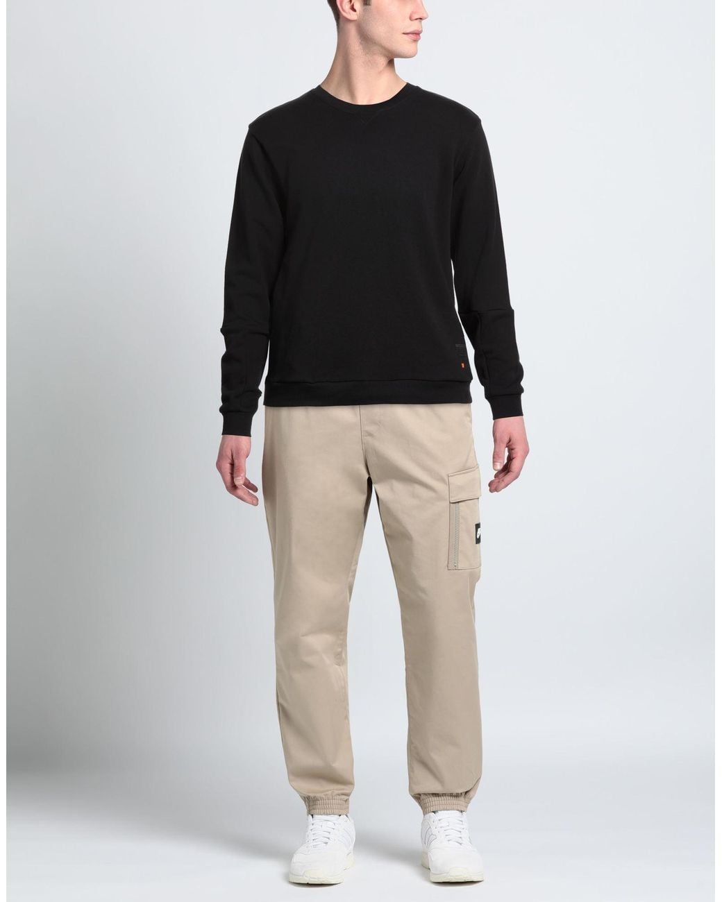 Dekker Black Sweatshirt Cotton, Elastane for men