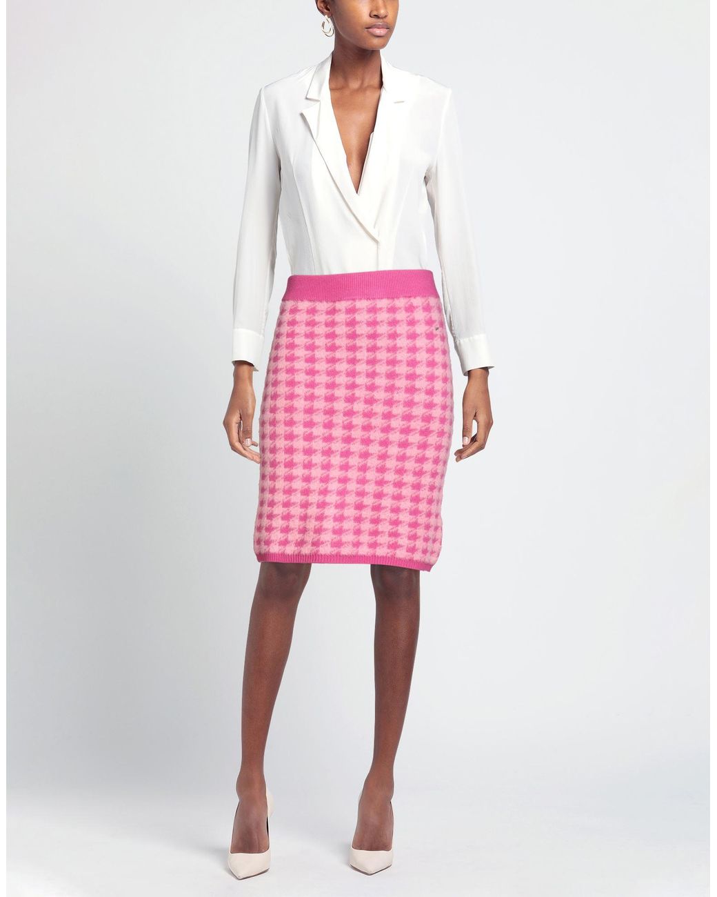 White Wise Pink Mini Skirt