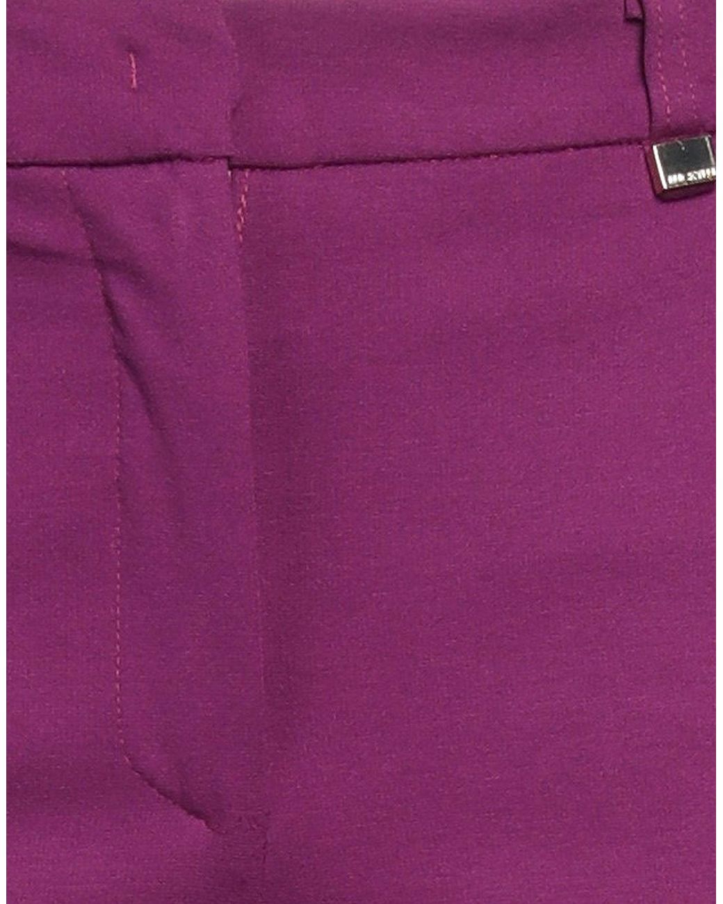 LUCKYLU Milano Purple Pants Viscose, Polyamide, Elastane