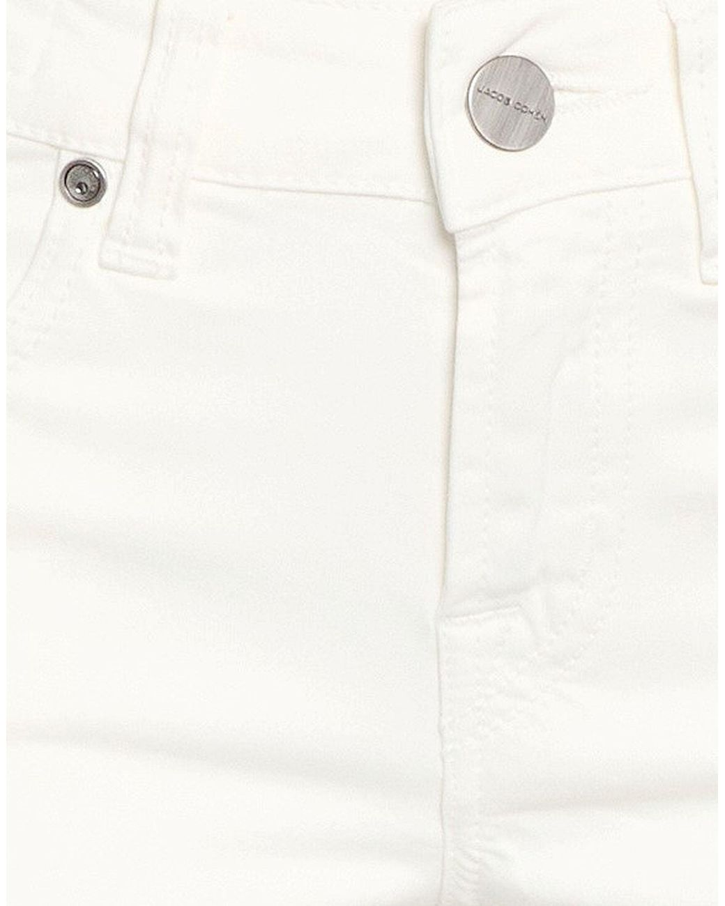 Jacob Cohen White Pants Cotton, Elastane