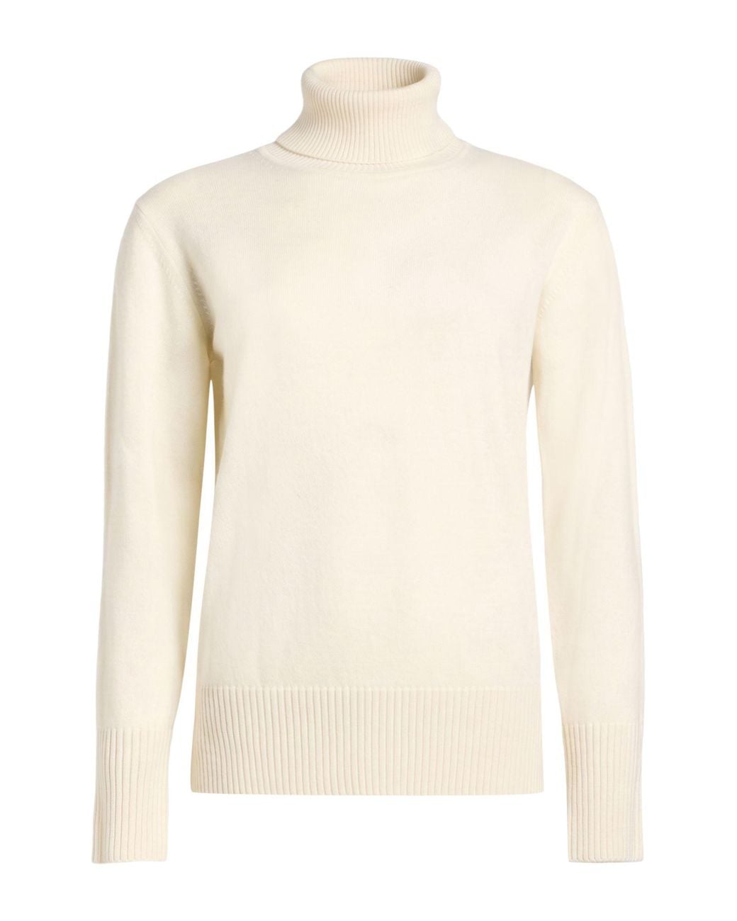 Alpha Studio White Cream Turtleneck Cashmere