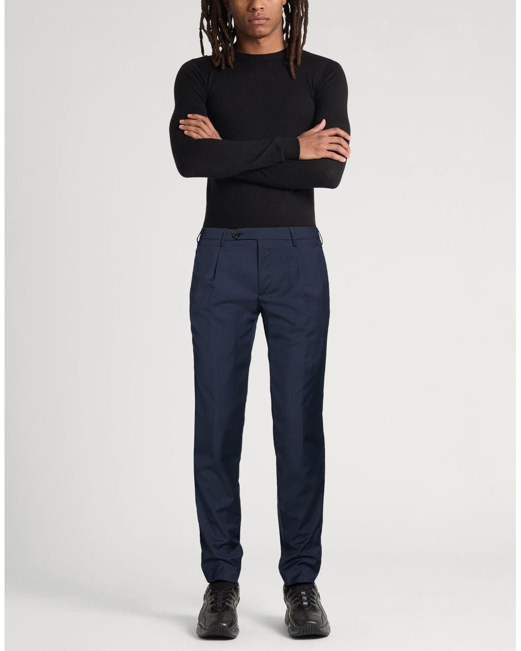 Berwich Blue Pants Virgin Wool for men