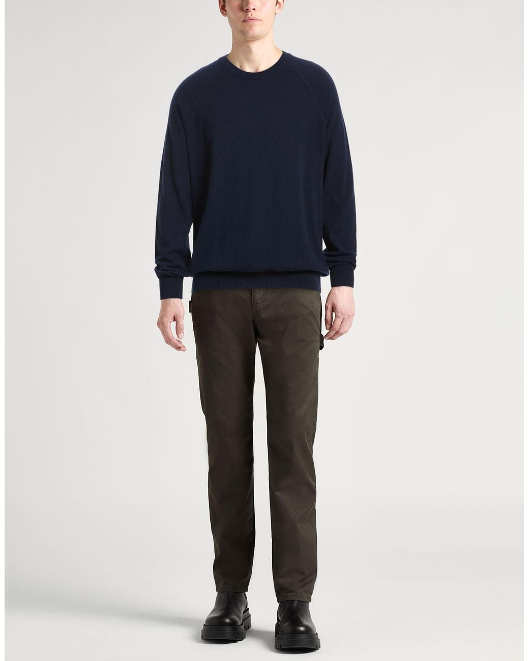 Fedeli Blue Sweater Cashmere for men