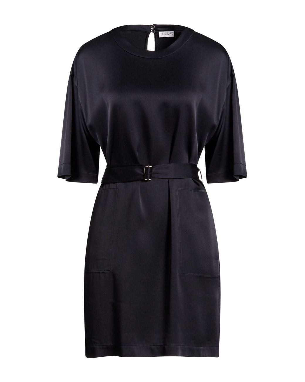 Brunello Cucinelli Blue Mini Dress Acetate, Viscose