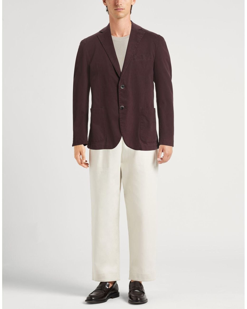 L.b.m. 1911 Purple Blazer Cotton, Elastane for men