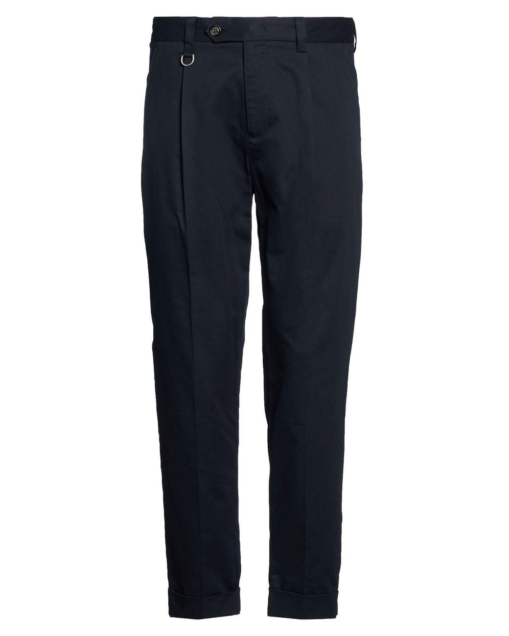 Paolo Pecora Blue Midnight Pants Lyocell, Cotton for men