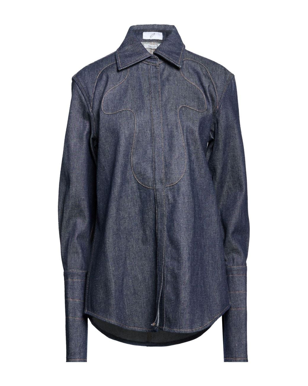 BITE STUDIOS Blue Denim Shirt Cotton
