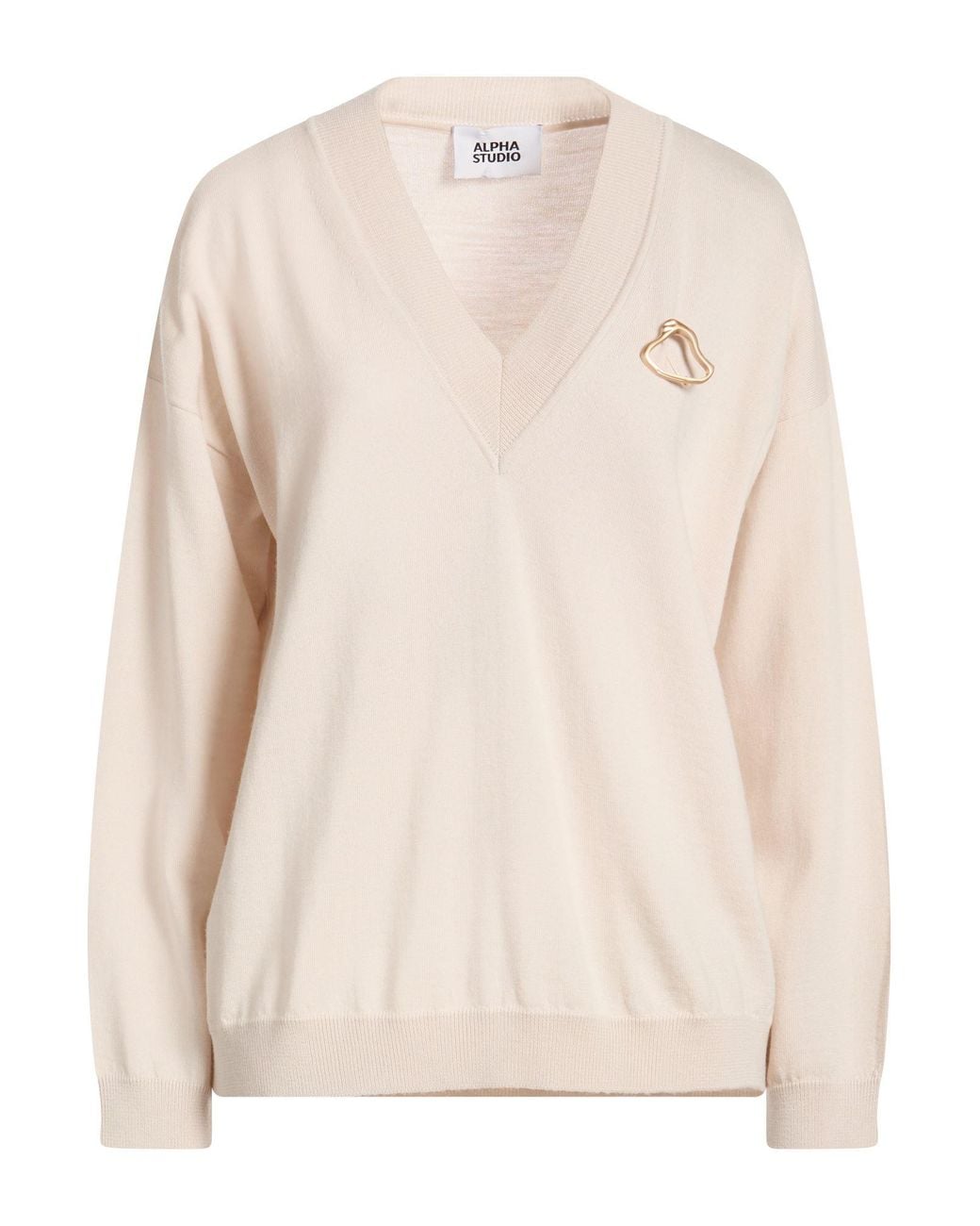 Pullover Alpha Studio de color Natural
