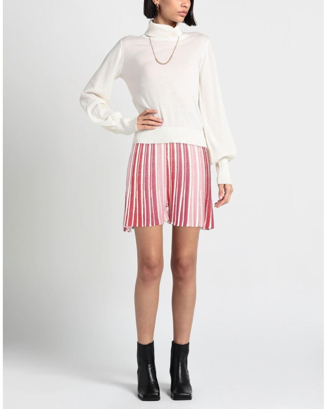 Jijil Red Shorts & Bermuda Shorts