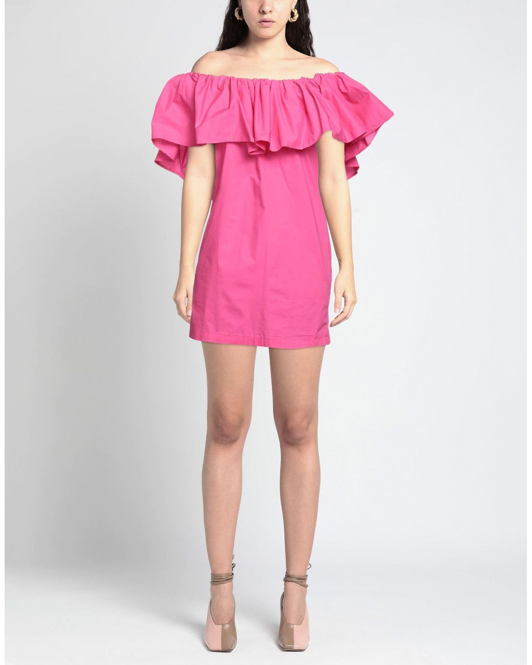 Robe courte Akep en coloris Pink