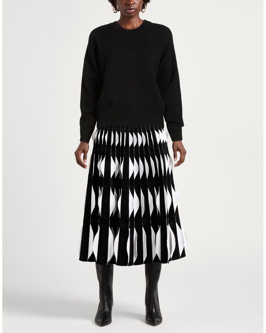 Alpha Studio Black Sweater Wool