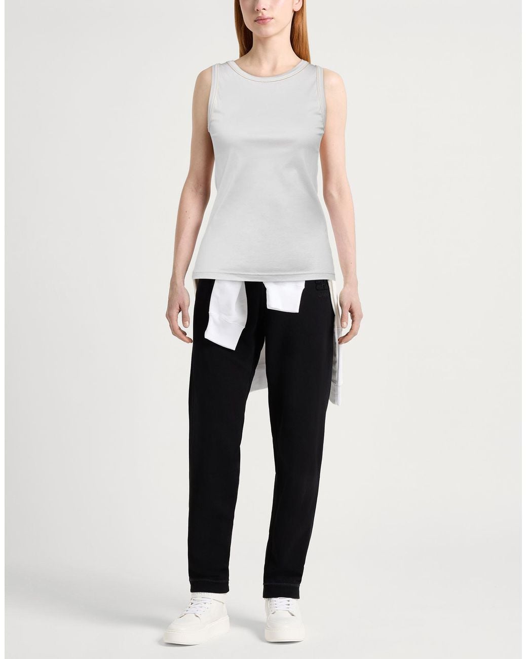 Eleventy White Tank Top