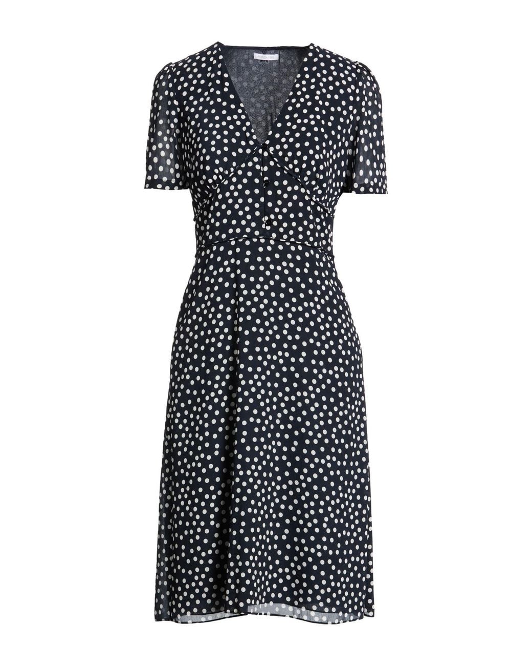 Patrizia Pepe Black Midnight Midi Dress Polyester