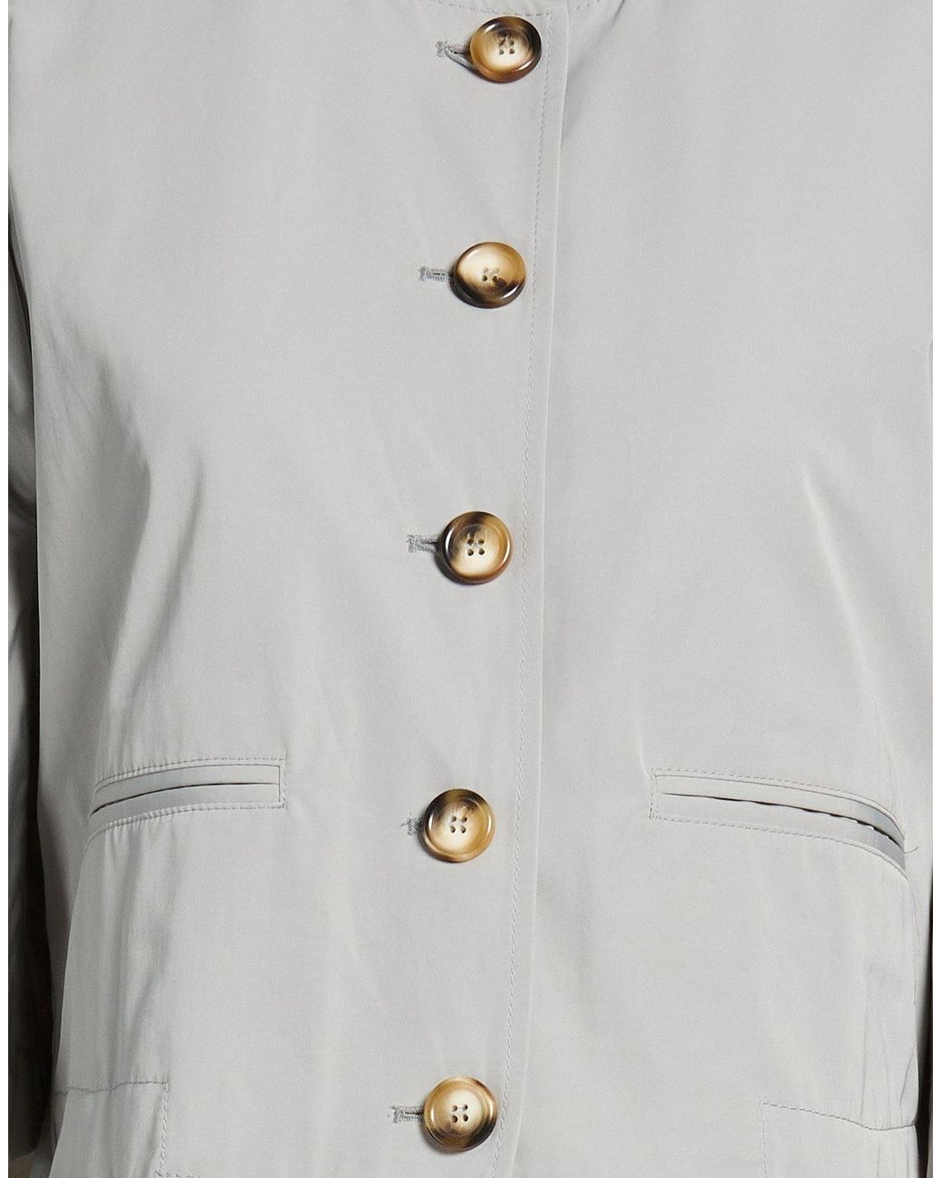 ALESSIA SANTI Gray Light Jacket Polyester, Cotton