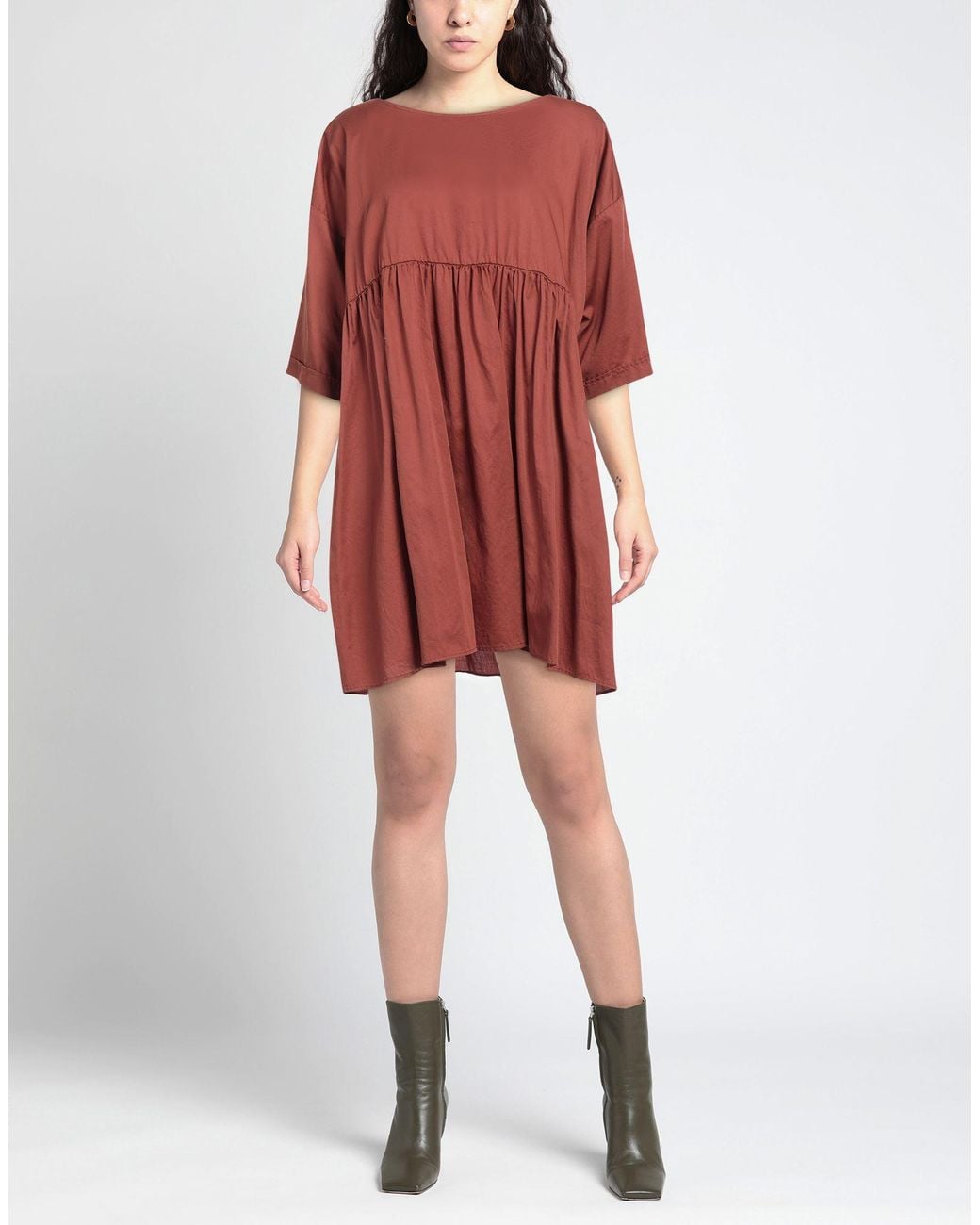 ALESSIA SANTI Red Mini Dress Cotton