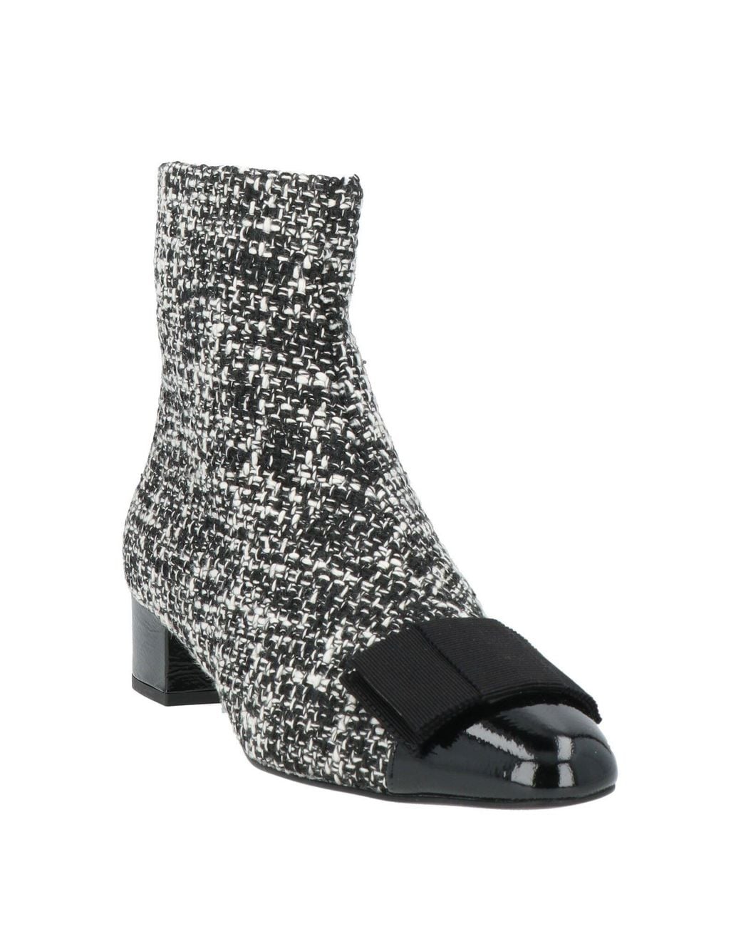 Roberto Festa Brown Ankle Boots Textile Fibers, Leather